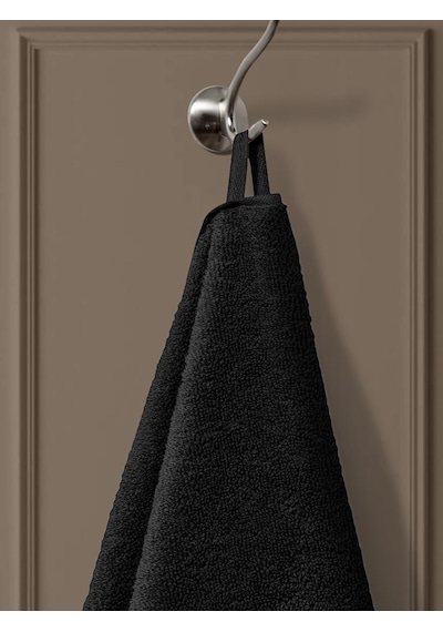 Cotton Ladın Banyo Havlusu 90x150 Siyah