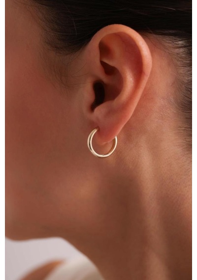 Altın Du Z Oval Halka Ku Pe 1.6 Cm 3mm