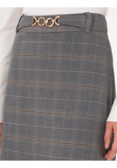 Pierre Cardin Kadın Gri Etek Dokuma 50292639-vr024 Gri