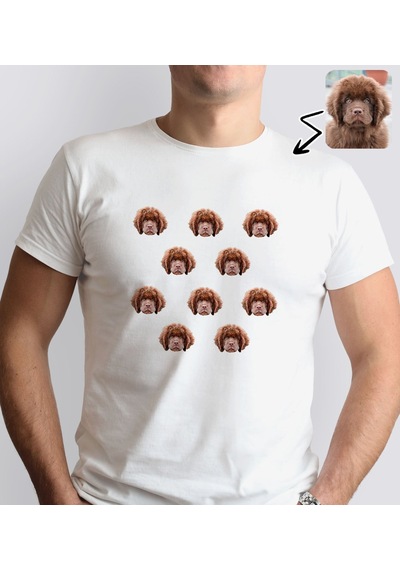 Bk Gift Kişiye Özel Evcil Hayvan Tasarımlı Erkek Beyaz Tişört-9, Sevgiliye Hediye, Arkadaşa Hediye, Trend T-shirt Xxx Large