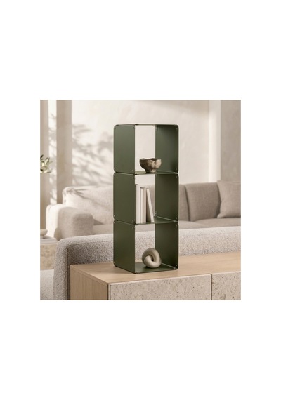 Node 3'lü Modüler Metal Tezgah Üstü Mutfak Rafı Ve Kahve Köşesi Standı 49x16 Cm Yeşil - 943947129 Yeşil