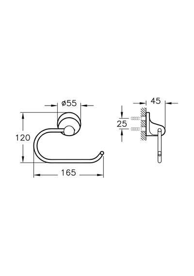 VitrA Marin A44946 Tuvalet Kağıtlığı, Krom