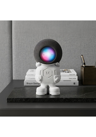 Fibrika Store Apple Homepod Mini Uyumlu Astronaut Akıllı Hoparlör Standı Beyaz