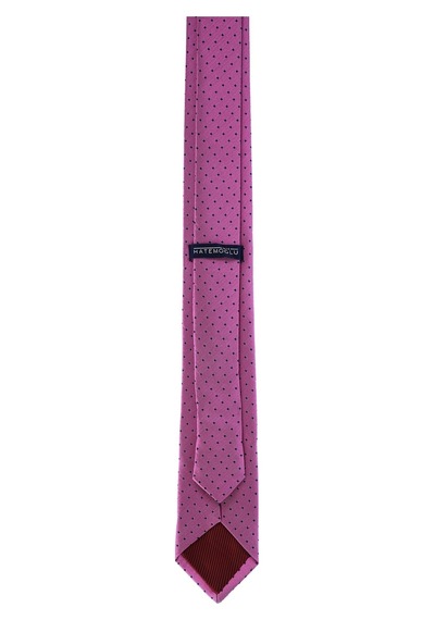 Hatemoğlu Pembe Desenli Klasik Micro Kravat 26181022A001 201 Pembe