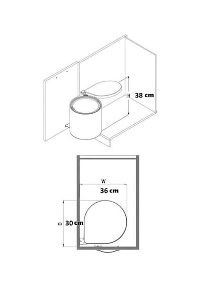 Starax S-2251 Paslanmaz Çöp Kovası Krom Dolap İçi 10 Litre
