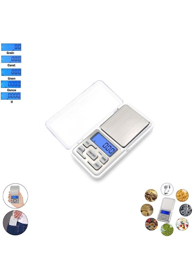 Plt Küçük Dijital Hassas Cep Ölçeği Mücevher Vb. Terazisi Lcd Kuyumcu Tartısı Sayma Modlu Max: 300 Gr