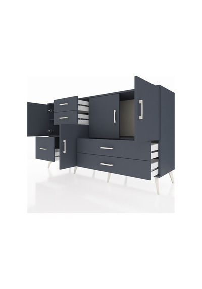 Kronos Konsol 4 Raflı 5 Çekmeceli 4 Kapaklı 176x59x99 Antrasit-an Antrasit-antrasit Kronos Konsol 4 Raflı 5 Çekmeceli 4 Kapaklı 176x59x99 Antrasit-an Antrasit-antrasit