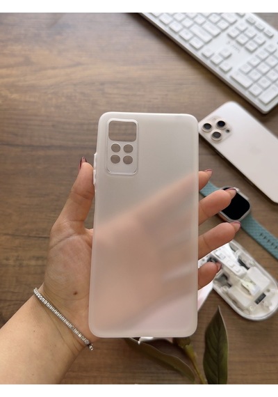 Redmi Note 11 Pro 4g Uyumlu Süper İnce Mat Ultra Thin Silikon Kılıf Beyaz