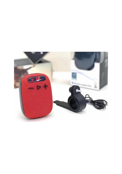 Xbyc 2727 Bluetooth Bağlantılı Hoparlör Su Geçirmez Şarjlı Bisiklet Motosiklet Hoparlörü Kırmızı Kırmızı