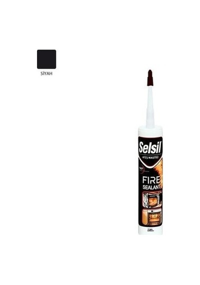 Selsil Ateş Mastiği Siyah 300 Ml 1500 Dereceye Renkli
