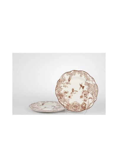Toile De Rose 2li Pasta Tabağı 21cm-7880 Çok Renkli