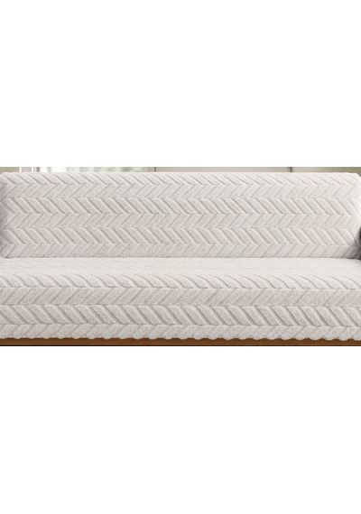 1 Adet Royam Peluş Pamuklu Sünger Tabanlı Kaymaz Koltuk Çekyat Örtüsü 160 X 210 Taş