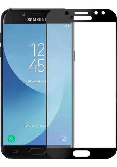 Galaxy J7 Prime Zore Kenarları Kırılmaya Dayanıklı Cam Ekran Koruyucu
