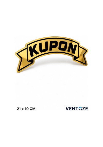 Kupon Kendinden Yapışkanlı Pleksi Sticker Ayna Gold Araç Süsü Tır Kamyon Servis Aracı 21x10 Cm