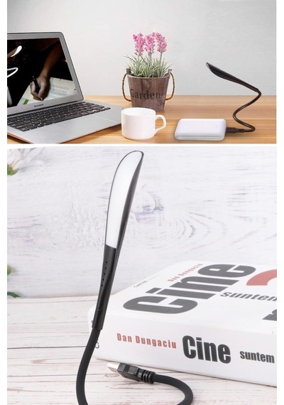 Buffer Usb Girişli 14 Ledli 3 Kademeli Dokunmatik Masa/kitap Okuma Lambası Ledi Siyah Renkli