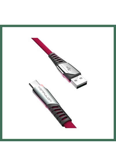 En-cag Konfulon Dc18 Type-c Kablo 1m 5a - Kırmızı Bss