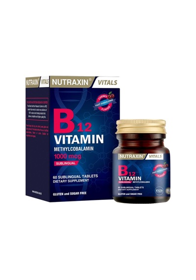 Nutraxin B12 Vitamin 1000 Mcg 60 Tablet Takviye Edici Gıda Sku: Smg8690010385147