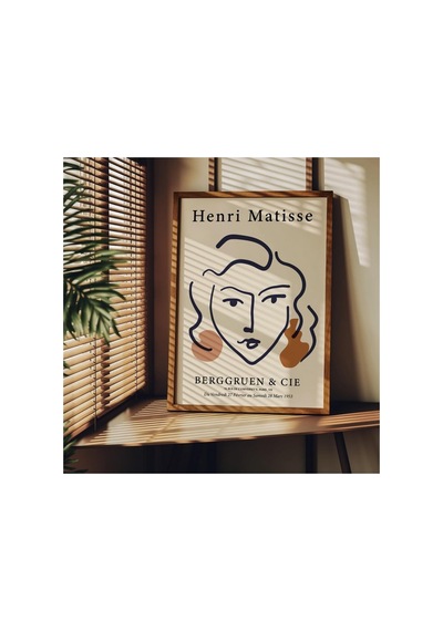 Matisse Çerçevesiz Poster, Modern Dekoratif Çerçevesiz Poster, Tablo, Matisse-6, 50 X 70 Sku: Zeusb0dt9rgkrc