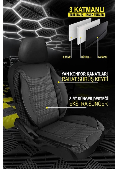 Mercedes E Serisi 2013 Ve Sonrası Uyumlu Soft Alkantra 7 Parça Süet Oto Koltuk Minderi Terletmez 25957723