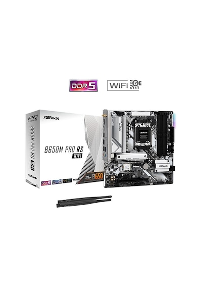 Asrock B650m Pro Rs Wifi Amd B650 Soket Am5 Ddr5 7200 Oc Mhz Aaaa11asr0037