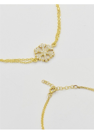 Brezza Lusso Jewelry Kar Tanesi Sarı Renk Kadın Gümüş Bileklik