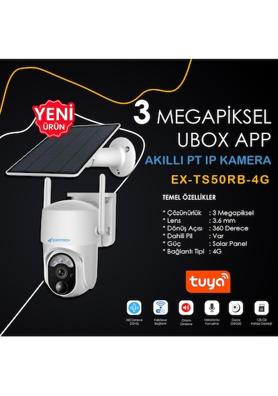 Expotech Tuya 4g Pt Solar Kamera