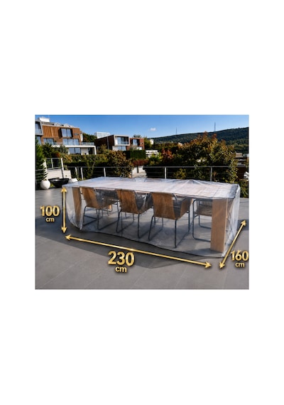 En Çok Tercih Edilen Şeffaf Bahçe Mobilyası Koruma Örtüsü,su Geçirmez,pvc Balkon,teras,masa Takımı Koruyucu Kılıf,160x230x100 Diğer