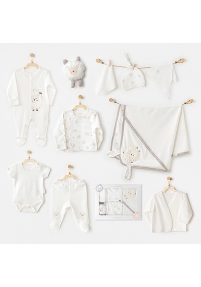 Andywawa Ac25561 Newborn Set Tinny Ships 10'lu Hastane Çıkışı Ekru Ekru