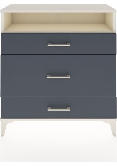 Arges Şifonyer Tek Raflı 3 Çekmeceli 88x30x96 Aytaşı-antrasit Aytası