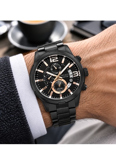 Ferrucci Fc33929 Fonksiyonları Aktif&takvimli Business Model Çelik Kordon Ve Kasa Erkek Kol Saati Siyah