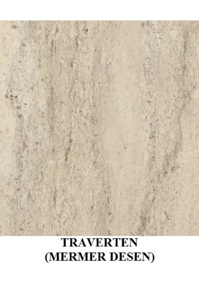 Kanatlı 180x90x75 Kalın Kenar 36mm Yemek Masası Mutfak Masası Çok Amaçlı Masa Sadece Masa Traverten
