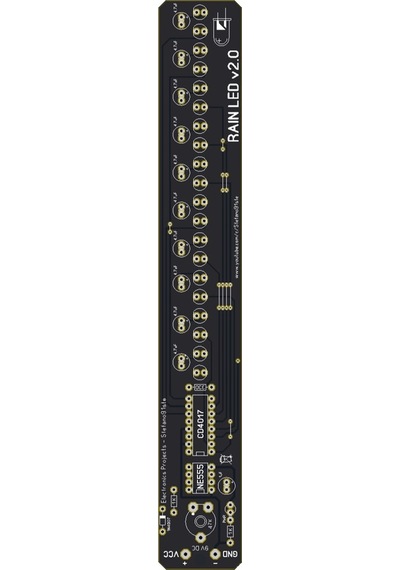 Vu-Metre Devresi - Yağmur Efektli 20 Led Vu-Meter Ne555-Cd4017