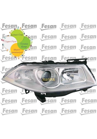Renault Megane II Sol Ön Far Mercekli Motorlu 20052008 Oem