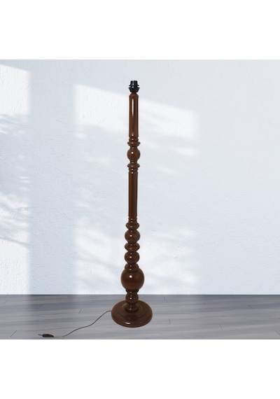 Klasik Vintage Ahşap Lambader Ayak Koyu Kahve Meşe Rengi 140cm La55786 Diğer