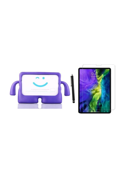 Ipad Pro 11 2.nesil A2228 A2068 A2230 Uyumlu Karakter Silikon Kılıf + Ekran Koruyucu Arka Kapak