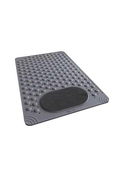 Sea Home Antrasit Renk Silikon Kaymaz Tabanlı Banyo Paspası Duş Kaydırmazı Vantuzlu 36 X 69,5 Cm Çok Renkli