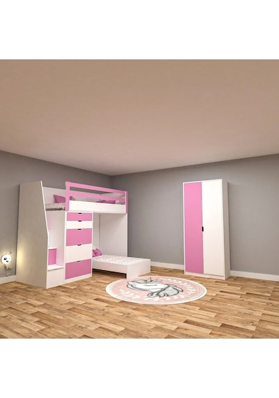 Wooden Genç Odası Takımı Mdf Antrasit Wooden Genç Odası Takımı Mdf Antrasit