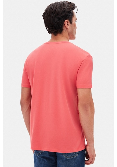 Twn Slim Fit Okyanus Mercanı Düz Kabartma Baskılı T-shirt 4ec148551753m Mr2