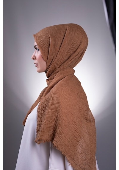 Hürrem Bone Taba Düz Klasik Şal Bürümcük Şal 202104_33 Taba
