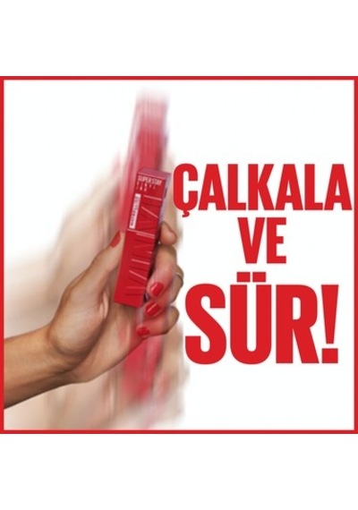 Maybelline New York Super Stay Vinyl Ink Uzun Süre Kalıcı Şeftali Tonlu Likit Parlak Ruj 15 00