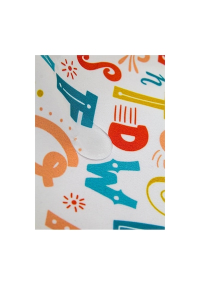 Babyjem Baskılı Blw Kollu Mama Önlüğü Harf Desen
