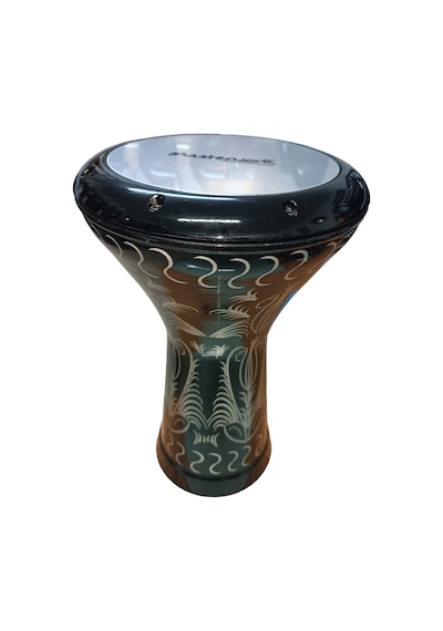 Siyah İşlemeli Çömlek Darbuka Masterwork Mısır Darbuka