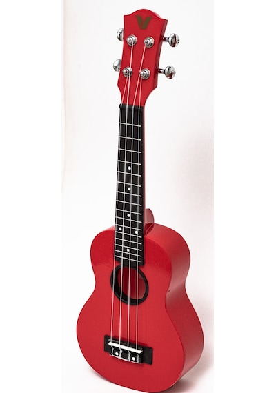 Valler Uk110 Krom Burgu Kırmızı Soprano Ukulele