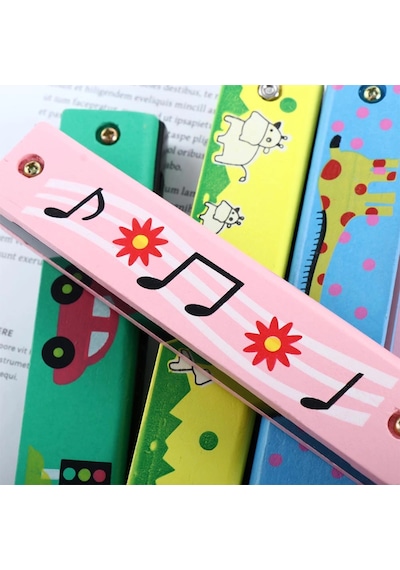 Mızıka Kalite Eğitici Müzik Aleti Çocuk Ritim Gelişimi Sağlayan Renkli Tasarım Sağlam Ahşap Mızıka