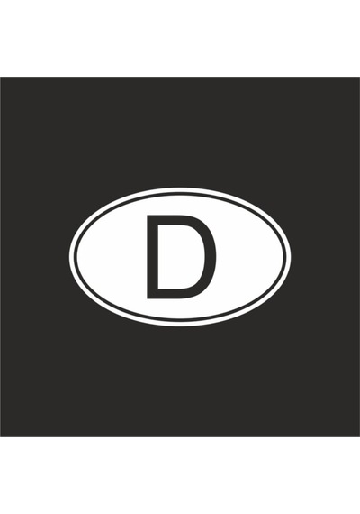 D Deutschland Almanya Oval Oto Sticker 2 Adet Beyaz3639