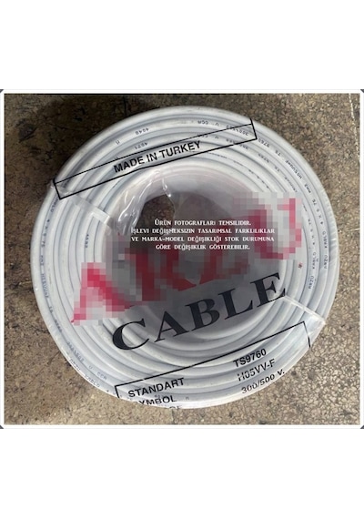 4 X 0,75 Mm Cca 4 Kanal Beyaz Ttr Kablo