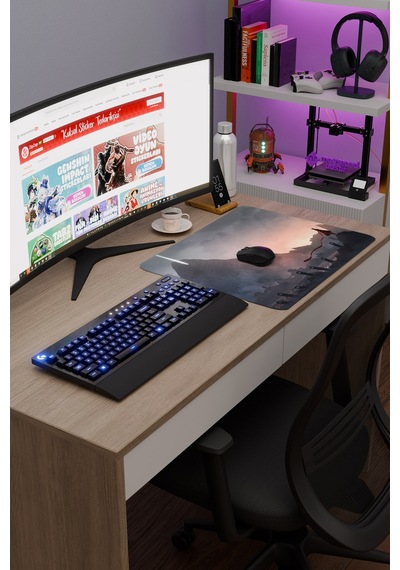 Journey Kaymaz Dikişli Kauçuk Oyuncu Mousepad V5 - 48x40 Xl Gaming Mouse Pad Fare Altlığı