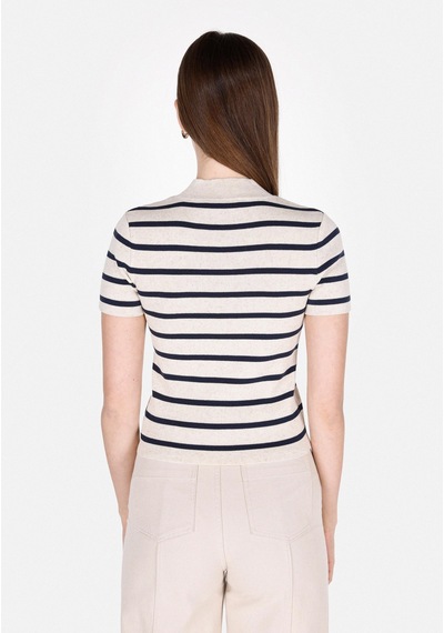 Colin's Colins Slim Fit Yarım Balıkçı Yaka Kadın Bej Kısa Kol Kazak Cl1073127 Q1.v2 Bme Bej