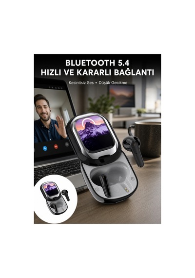 Enc Destekli Bluetooth 5.4 Kulaklık Eq Ayarlı, Akıllı Kutulu Renkli