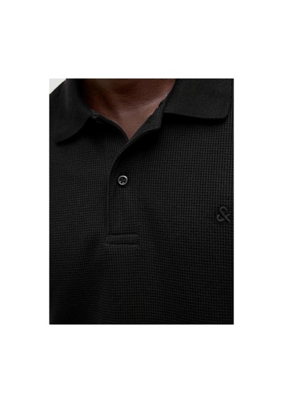 Jack & Jones Jack&jones 12268130 Yakali Erkek Tshirt - Siyah